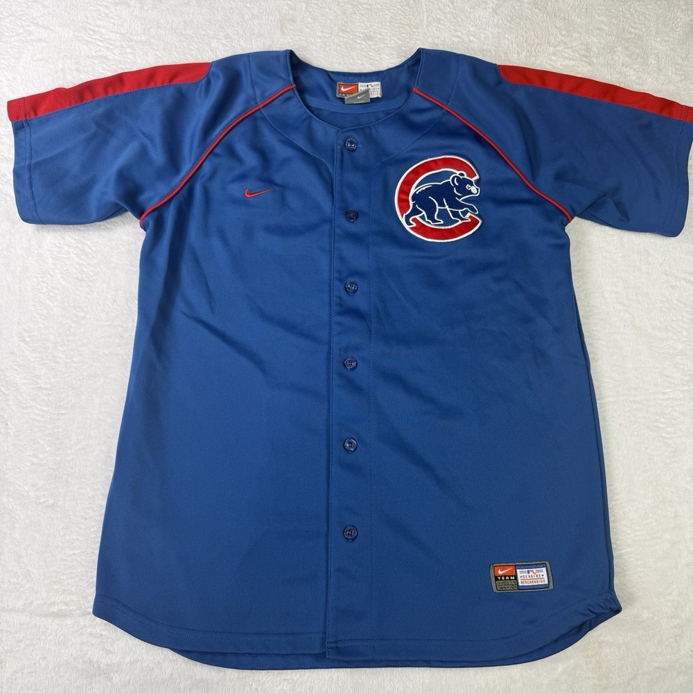 Chicago Cubs Baseball Jersey Youth XL Majestic MLB Authentic Genuine Embroidered